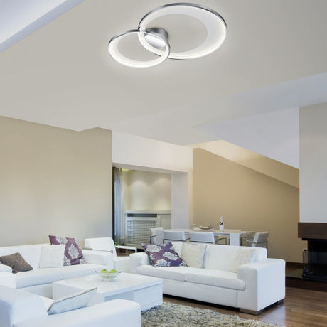 Granada 59cm LED Circular Ceiling Light – Chrome