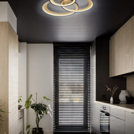 Granada 71.5cm LED Circular Ceiling Light – Black & Gold