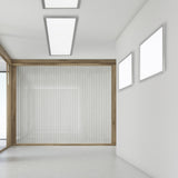 Phoenix LED Glass Panel 62cm Ceiling Light – Satin Nickel