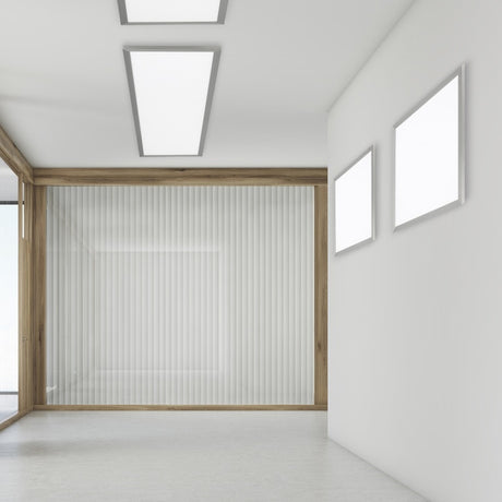 Phoenix LED Glass Panel 62cm Ceiling Light – Satin Nickel