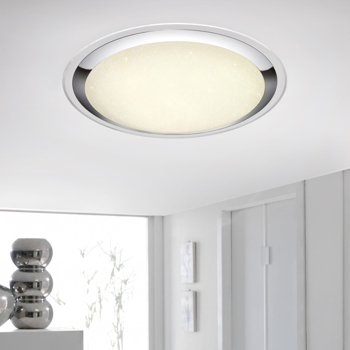 Miko LED Remote Control Round Ceiling Light – White