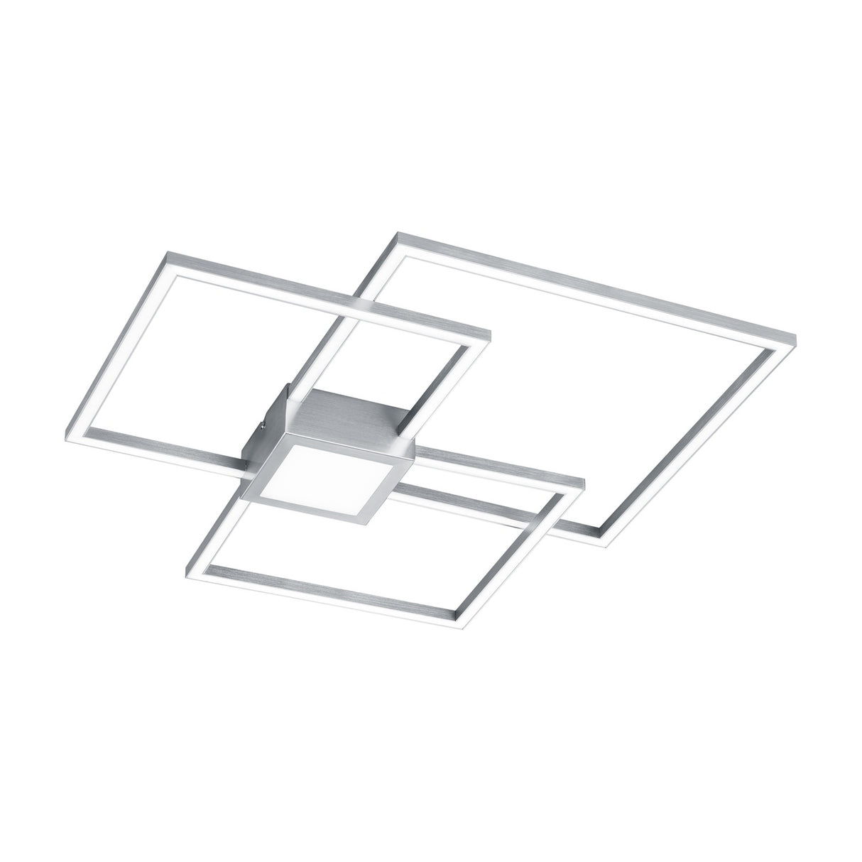 Hydra 3 Light LED Square Ceiling Light – Satin Nickel