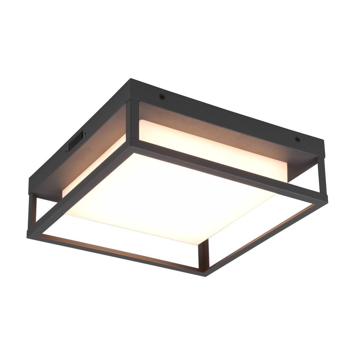 Witham LED Glass Ceiling Light – Anthracite