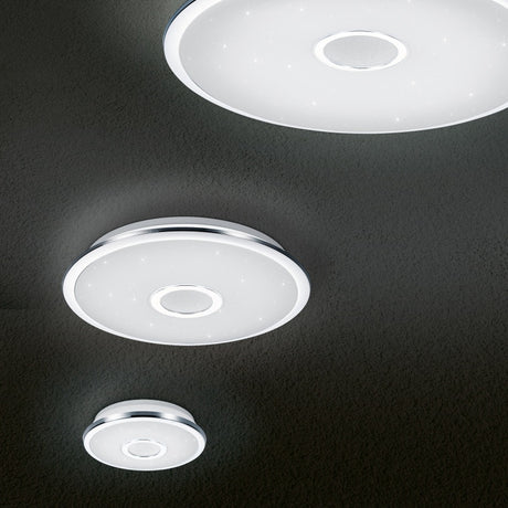 Osaka LED Remote Control Glass Ceiling Light – Chrome