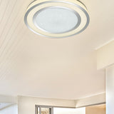 Noriaki LED Remote Control Round Ceiling Light – Chrome