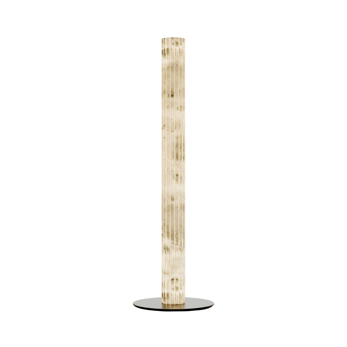Vellum LED Alabaster Floor Lamp - Brushed Brass