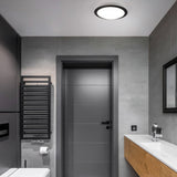 Umberto LED Glass Ceiling Light – Matt Black