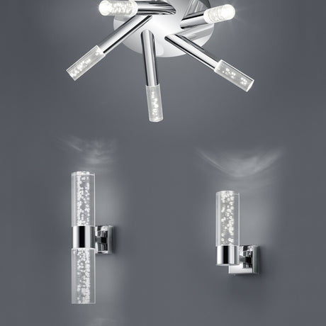 Bolsa 5 Light LED Glass Ceiling Light – Chrome