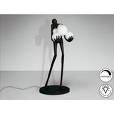 La Carga Black 6 LED Light Lamp Sculpture With Opal Shades - 180cm