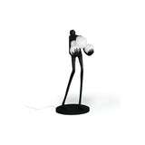 La Carga Black 6 LED Light Lamp Sculpture With Opal Shades - 180cm