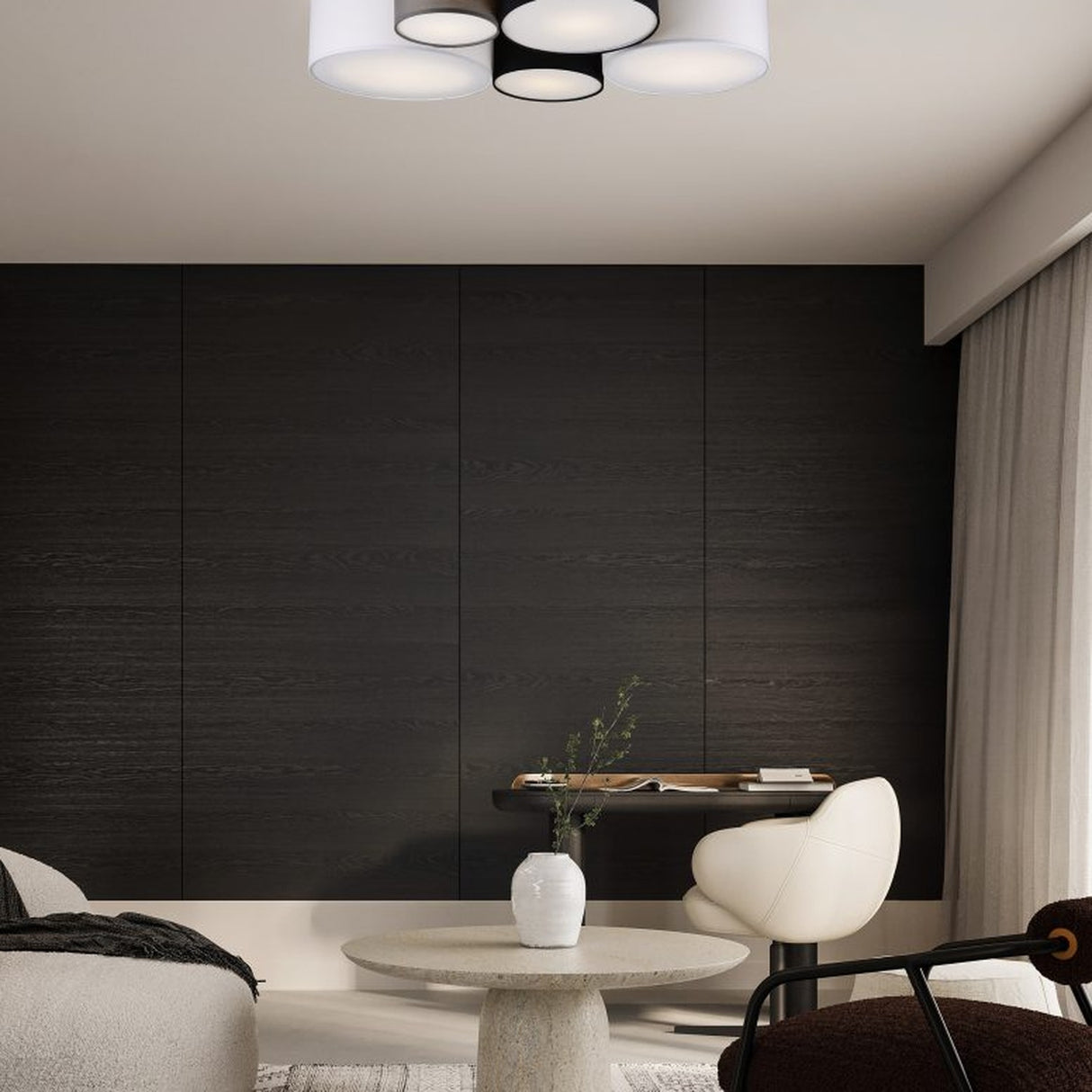 Hotel 5 Light Round Ceiling Light – Multicoloured
