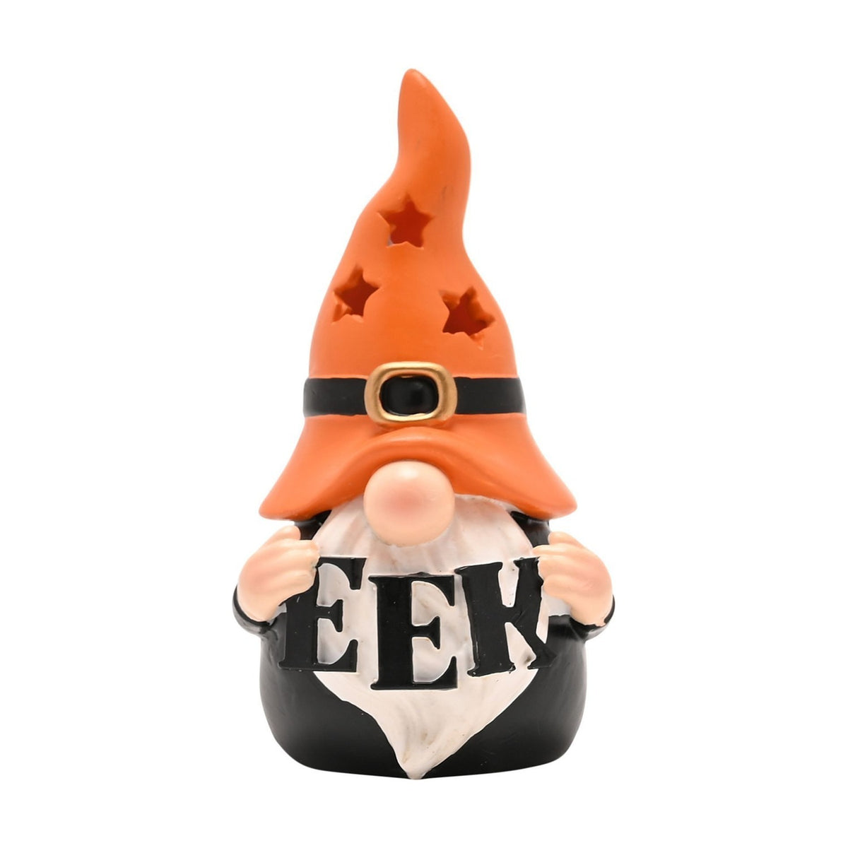 Halloween Eek Gonk Resin Figurine with Buckled Hat - Orange