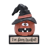 I've Been Tricked Jack-O-Lantern Resin Figurine - Black