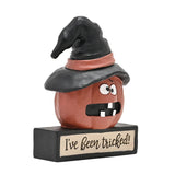 I've Been Tricked Jack-O-Lantern Resin Figurine - Black