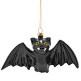 Spread Wing Bat Ornament Hanging Plastic Figurine - Black