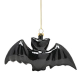 Spread Wing Bat Ornament Hanging Plastic Figurine - Black