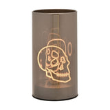 Halloween Skull LED Glass Tube Light-Up Decoration - Grey