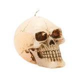 Large Cracked Skull Candle with 20 Hour Burn Time - White