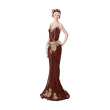 Hattie Flapper Resin Figurine with Clutch Bag - Dark Berry