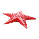 White Spotted Starfish Miniature Glass Figurine - Red