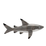 Miniature Glass Shark Figurine with Black Fin Tips - Grey
