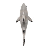 Miniature Glass Shark Figurine with Black Fin Tips - Grey