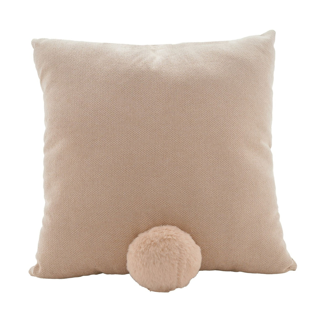 Bunny Ears and Tail Filled Cushion 36.8cm x 36.8cm - Natural