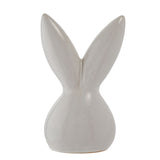 Long Eared Easter Bunny Head ceramic decoration, 20cm, glossy white with tall pointed ears meeting at a V, shown on a plain white background.