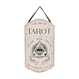 The Art of Tarot Wooden Hanging Wall Plaque - White & Black