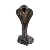 Coiled Steampunk Snake Resin Figurine with Gears - Silver