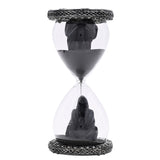 Grim Reaper Resin Hourglass with Celtic Knot Caps - Silver