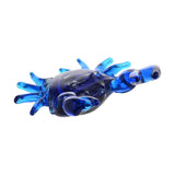 Crab Glass Figurine with Large Claws - Blue