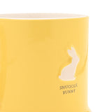 Snuggle Bunny Easter Embossed Ceramic Mug - Yellow & White