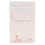 Happy Easter Spring Days Rectangular Wooden Wall Plaque