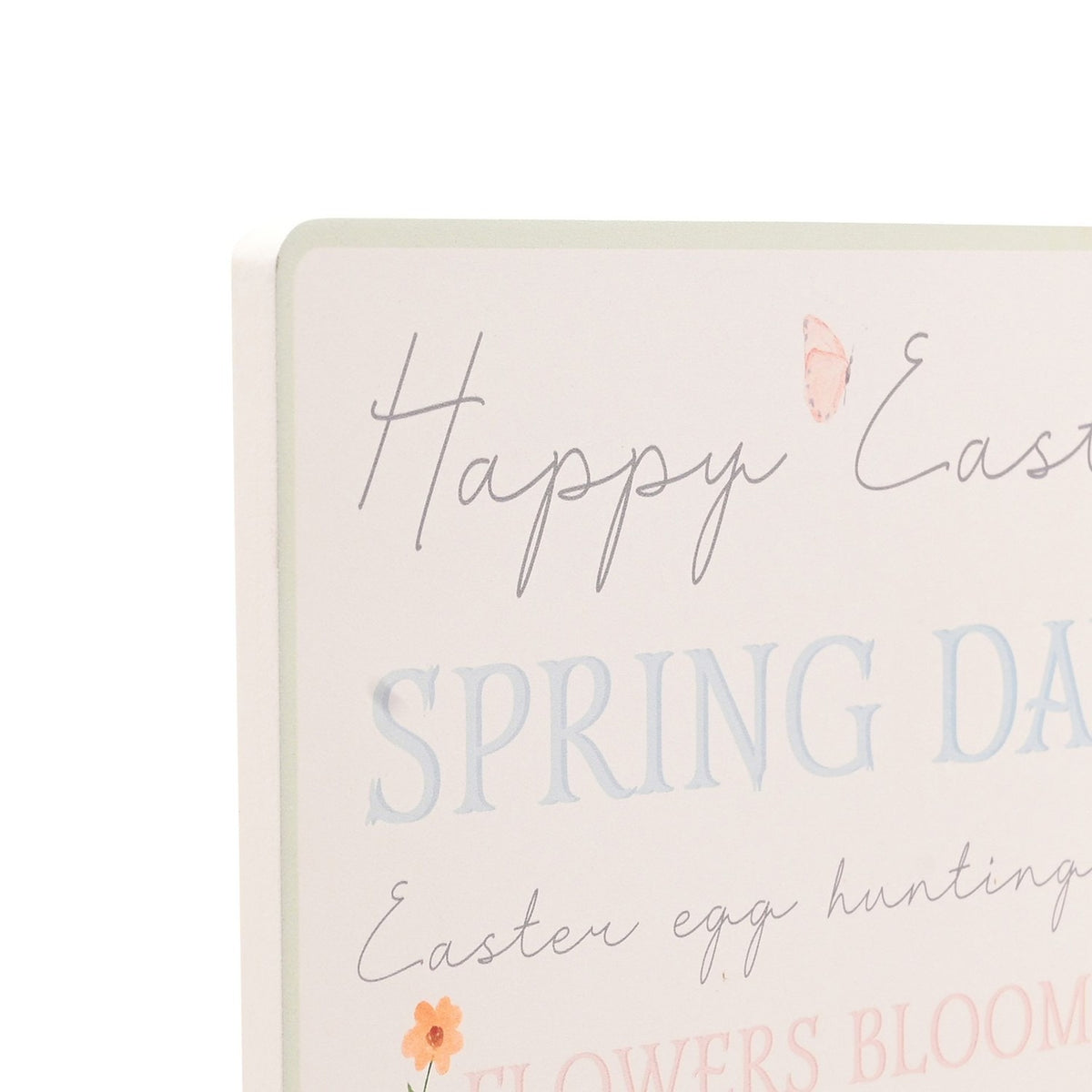 Happy Easter Spring Days Rectangular Wooden Wall Plaque