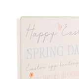 Happy Easter Spring Days Rectangular Wooden Wall Plaque