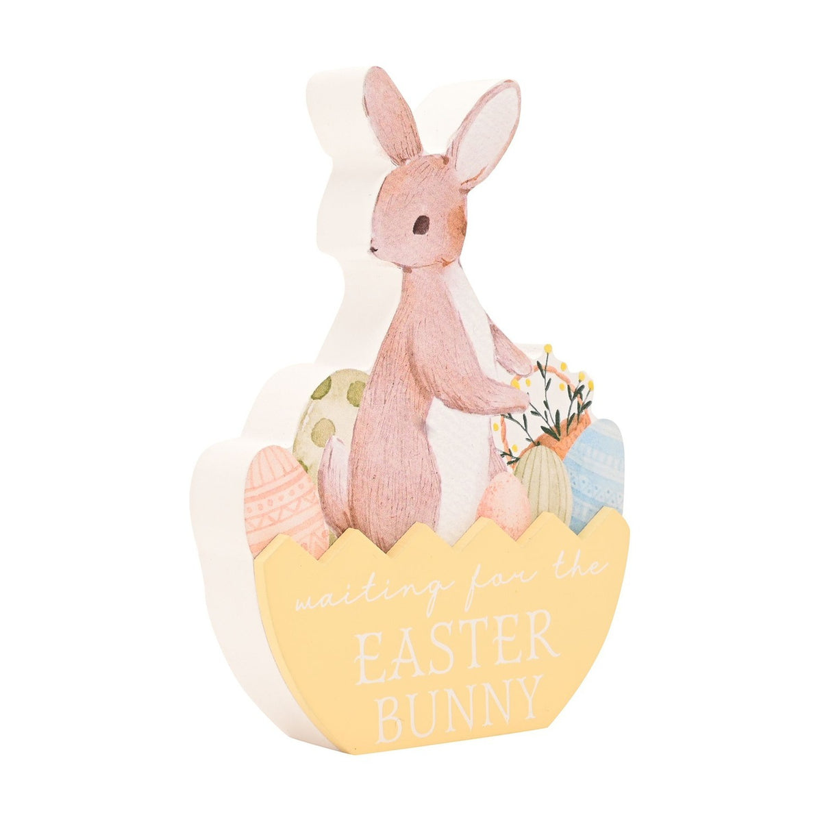 Waiting for the Easter Bunny Freestanding Wooden Plaque