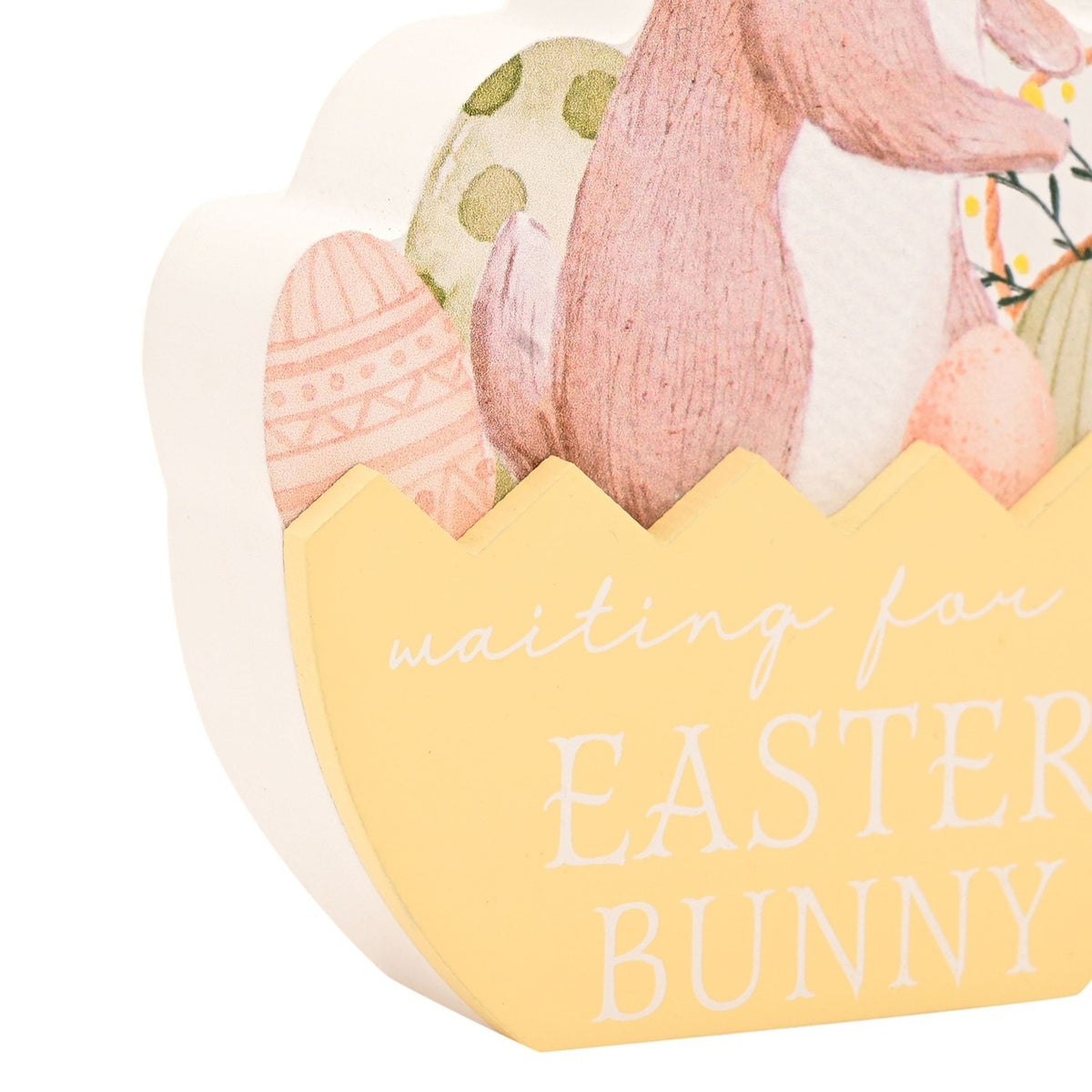 Waiting for the Easter Bunny Freestanding Wooden Plaque