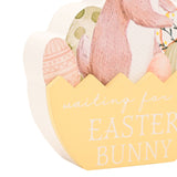 Waiting for the Easter Bunny Freestanding Wooden Plaque