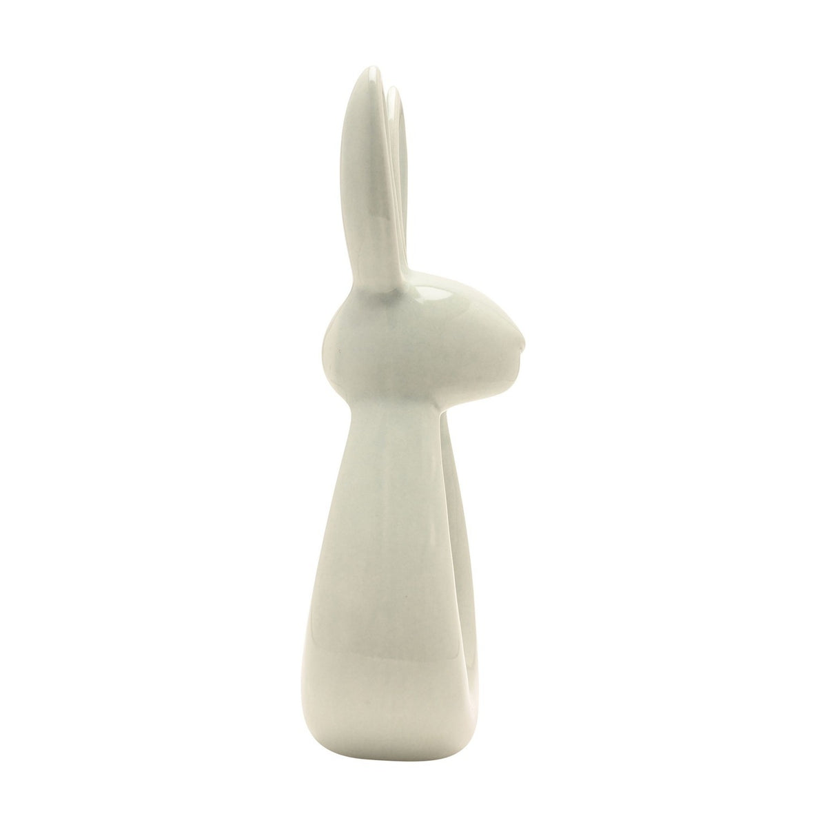 Easter Bunny Ears Open Loop Ceramic Figurine 22cm - Blue