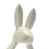 Easter Bunny Ears Open Loop Ceramic Figurine 22cm - Blue