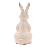 Reactive Glaze Bunny and Baby Porcelain Figurine 17cm - Off White