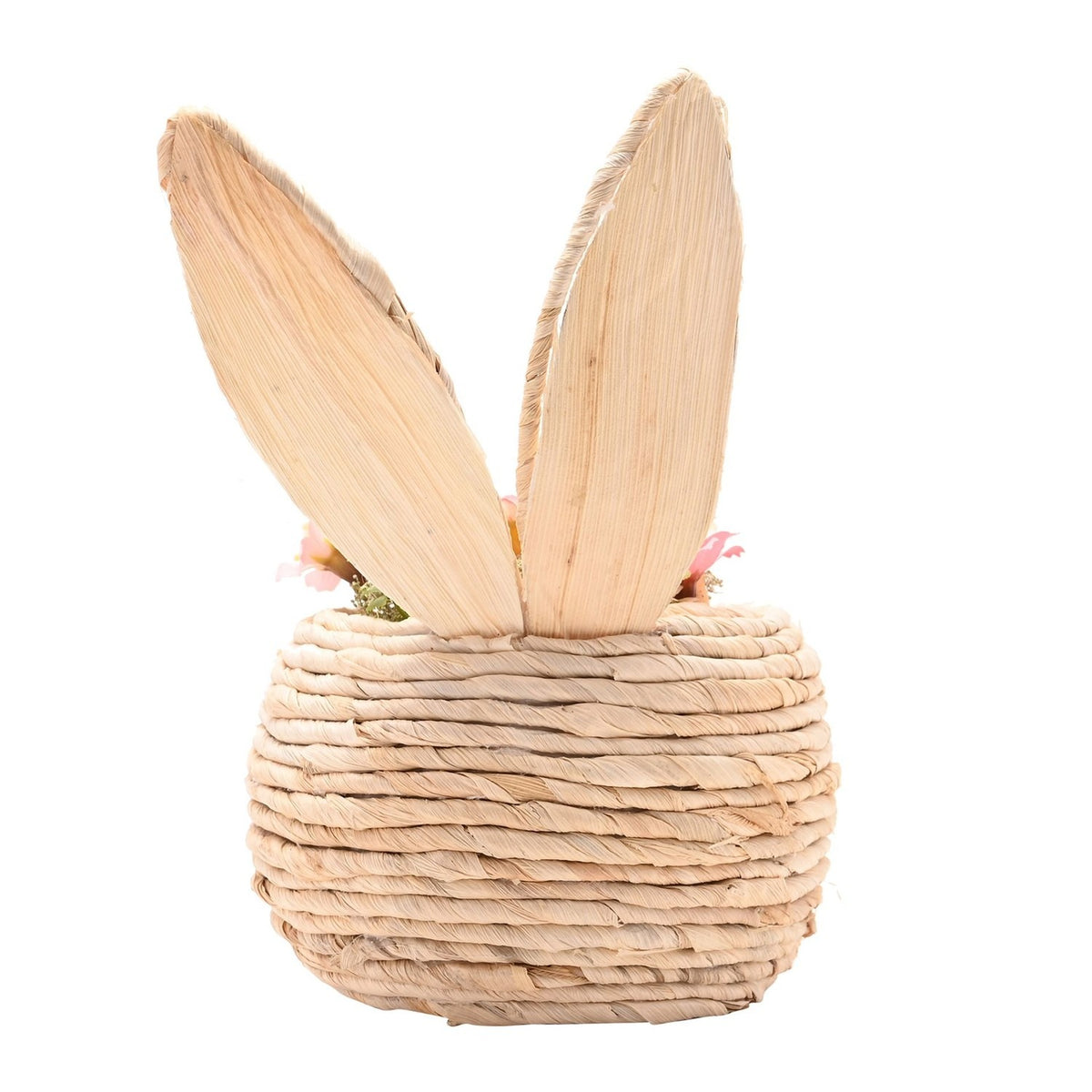 Kestlowe Easter Bunny Ears Plastic Faux Flower Bundle - Natural