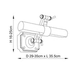 Larchdale 36cm Picture Light - Solid Brass