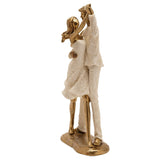 Dancing Couple Polystone Figurine 24.5cm - Cream & Gold