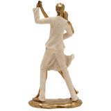 Dancing Couple Polystone Figurine 24.5cm - Cream & Gold