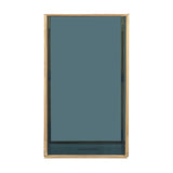 Brass & Smoked Glass Panelled Large Hurricane Lamp - 31cm