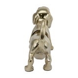 Gold Aluminium Sausage Dog Book Ends - 17cm