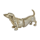 Gold Aluminium Sausage Dog Book Ends - 17cm