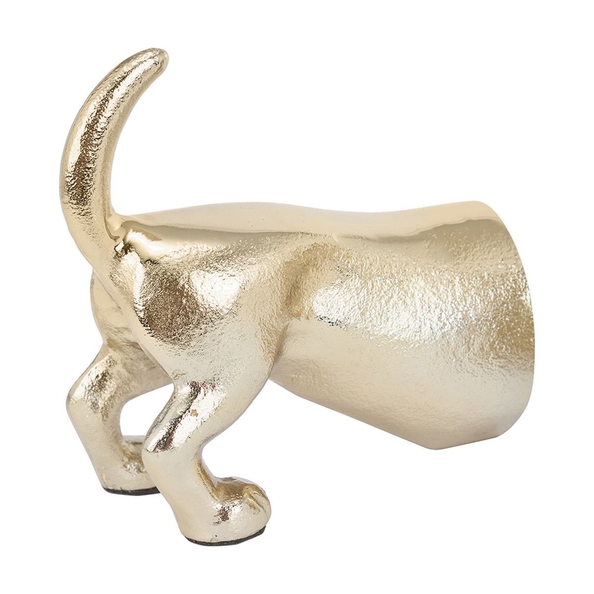 Gold Aluminium Sausage Dog Book Ends - 17cm